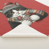 Gemütliche Winterkatze Kakao Sherpadecke (3/4)