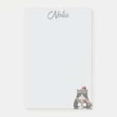 Gemütliche Winterkatzen-Notizen Post-it Klebezettel (Vorderseite)
