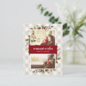 Gemütliche Winterlandschaft 2 Foto Feiertagspostkarte (Stehend Vorderseite)