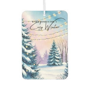 Gemütliche Winterlandschaft Autolufterfrischer