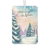 Gemütliche Winterlandschaft Autolufterfrischer (Rückseite)