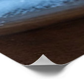Gemütliche Winterlandschaft mit Schneemann und Ige Poster (Ecke)