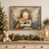 Gemütliche Wintermühle & Fuchs | Whimsical Woodlan Poster