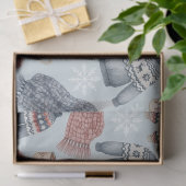 Gemütliche Winterpullover und Schals – Aquarell Seidenpapier (Geschenk)