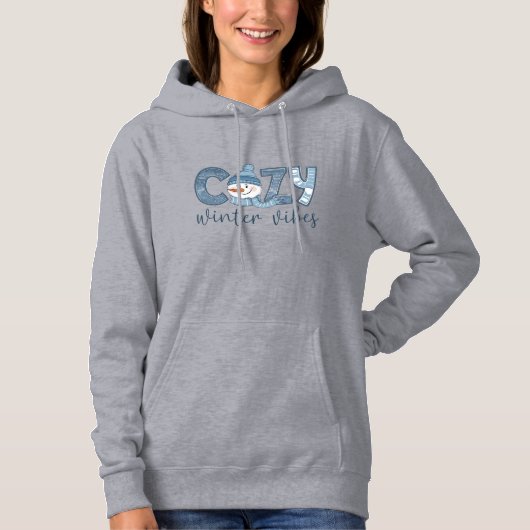 Gemütliche Winterstimmung Schneemann Hoodie (Vorderseite)