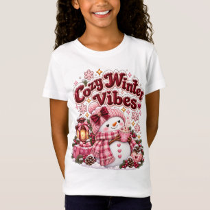 Gemütliche Winterstimmung Süße Schneemann Custom T-Shirt