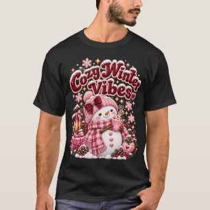 Gemütliche Winterstimmung Süße Schneemann Custom T-Shirt