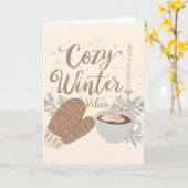 Gemütliche Winterstimmung – Warme & Minimalistisch Karte (Gelbe Blume)