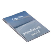 Gemütliche Winterstrand-Monogramm-Notizbuch Notizblock (Rechte Seite)