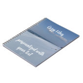 Gemütliche Winterstrand-Monogramm-Notizbuch Notizblock (Linke Seite)