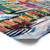 Gemütliche Winterstraße Szene Moderne Kunst Poster (Ecke)