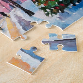 Gemütliche Winterstraße Szene Moderne Kunst Puzzle (Seite)