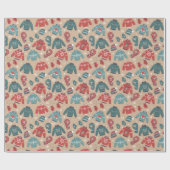 Gemütliche Wintersüßer, Hats, Skarven und Zähne Geschenkpapier (Flach)