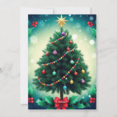 Gemütliche Winterweihnachtskarte - Frohe Weihnacht Feiertagskarte (Rückseite)