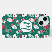 Gemütliche Winterweihnachtszittern im Grünen Case-Mate iPhone Hülle (Rückseite (Horizontal))