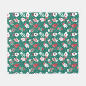 Gemütliche Winterweihnachtszittern im Grünen Fleecedecke (Vorderseite (Horizontal))