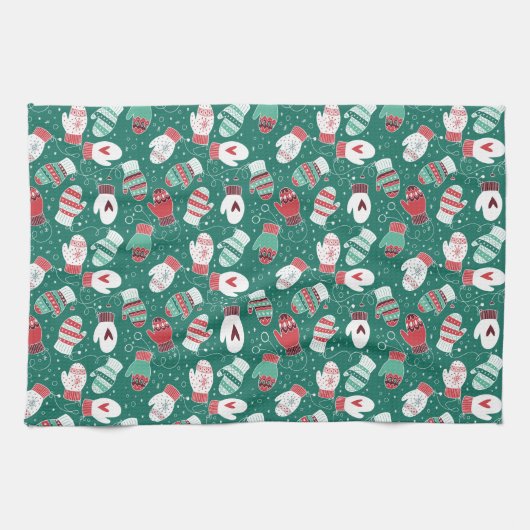 Gemütliche Winterweihnachtszittern im Grünen Geschirrtuch (Horizontal)