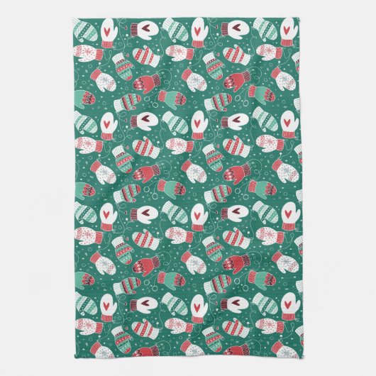 Gemütliche Winterweihnachtszittern im Grünen Geschirrtuch (Vertikal)