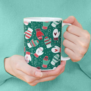 Gemütliche Winterweihnachtszittern im Grünen Kaffeetasse