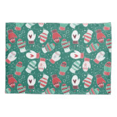 Gemütliche Winterweihnachtszittern im Grünen Kissenbezug (Rückseite)