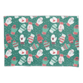 Gemütliche Winterweihnachtszittern im Grünen Kissenbezug (Vorderseite)