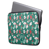 Gemütliche Winterweihnachtszittern im Grünen Laptopschutzhülle (Vorderseite Links)