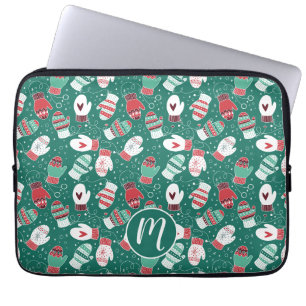 Gemütliche Winterweihnachtszittern im Grünen Laptopschutzhülle