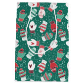 Gemütliche Winterweihnachtszittern im Grünen Mittlere Geschenktüte (Rückseite)