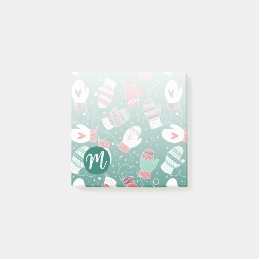 Gemütliche Winterweihnachtszittern im Grünen Post-it Klebezettel (Vorderseite)