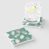 Gemütliche Winterweihnachtszittern im Grünen Steinuntersetzer (Seitenansicht)