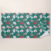 Gemütliche Winterweihnachtszittern im Grünen Strandtuch (Vorderseite)