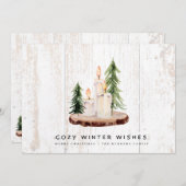 Gemütliche Winterwünsche | Wetterwaldland Feiertagskarte (Vorne/Hinten)