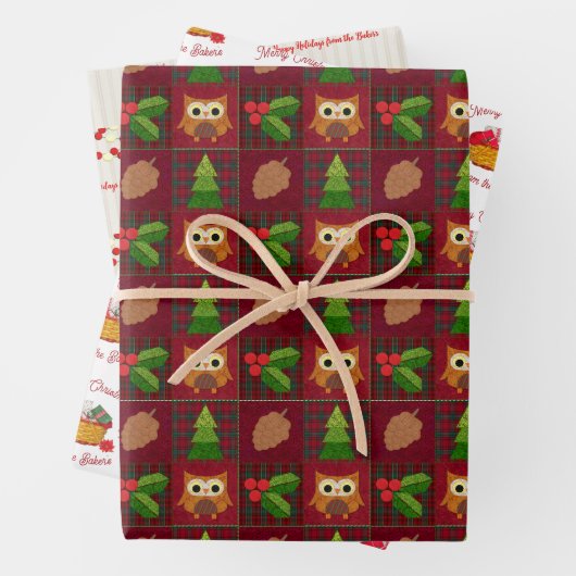 Gemütliche Zuhause Rustikale Weihnachten Geschenkpapier Set (Beispiel)