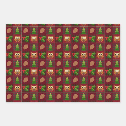 Gemütliche Zuhause Rustikale Weihnachten Geschenkpapier Set (Vorderseite)