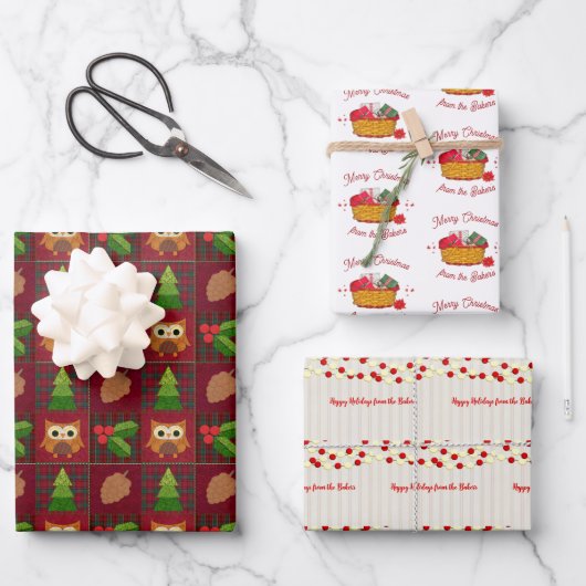 Gemütliche Zuhause Rustikale Weihnachten Geschenkpapier Set (Vorderseite)