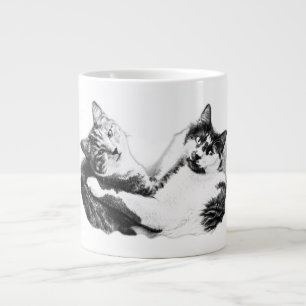 Gemütliche Zwei Katzen Portrait Tasse