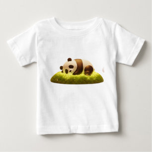 Gemütlicher 3D-Panda im magischen Wald Baby T-shirt