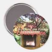 Gemütlicher Abend am Kamin Magnet (Vorderseite/Rückseite)