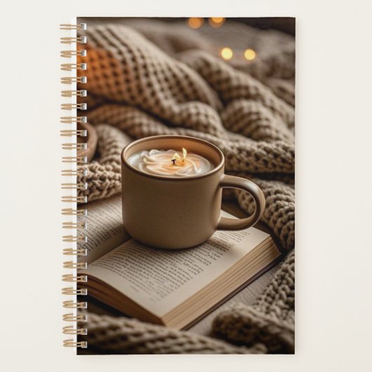 Gemütlicher Abend mit Kerzen und Decken Planer (Vorderseite)