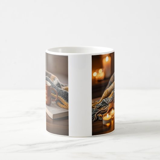 Gemütlicher Abend mit Kerzenlicht Kaffeetasse (Mittel)