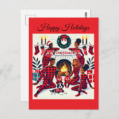 Gemütlicher afrikanischer Familienurlaub Postkarte (Vorne/Hinten)