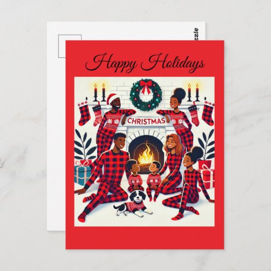 Gemütlicher afrikanischer Familienurlaub Postkarte (Vorne/Hinten)