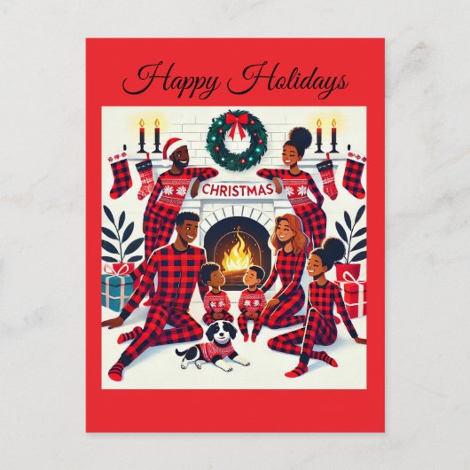 Gemütlicher afrikanischer Familienurlaub Postkarte (Vorderseite)