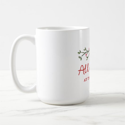 Gemütlicher "All is Calm" Personalisierter Weihnac Kaffeetasse (Links)