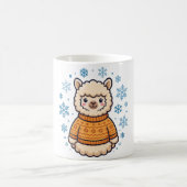 Gemütlicher Alpaka-Winterpullover Kunst Kaffeetasse (Mittel)