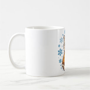 Gemütlicher Alpaka-Winterpullover Kunst Kaffeetasse