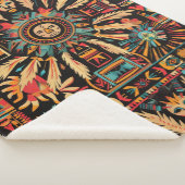 Gemütlicher Aquamariner "Aztec Dream" Plush Sherpa Sherpadecke (3/4)