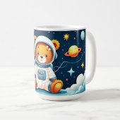 Gemütlicher Astronaut-Teddy-Becher Kaffeetasse (VorderseiteRechts)