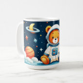 Gemütlicher Astronaut-Teddy-Becher Kaffeetasse (Vorderseite Links)