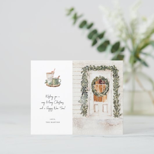 Gemütlicher Aufenthalt, heißer Drink (Stehend Vorderseite)